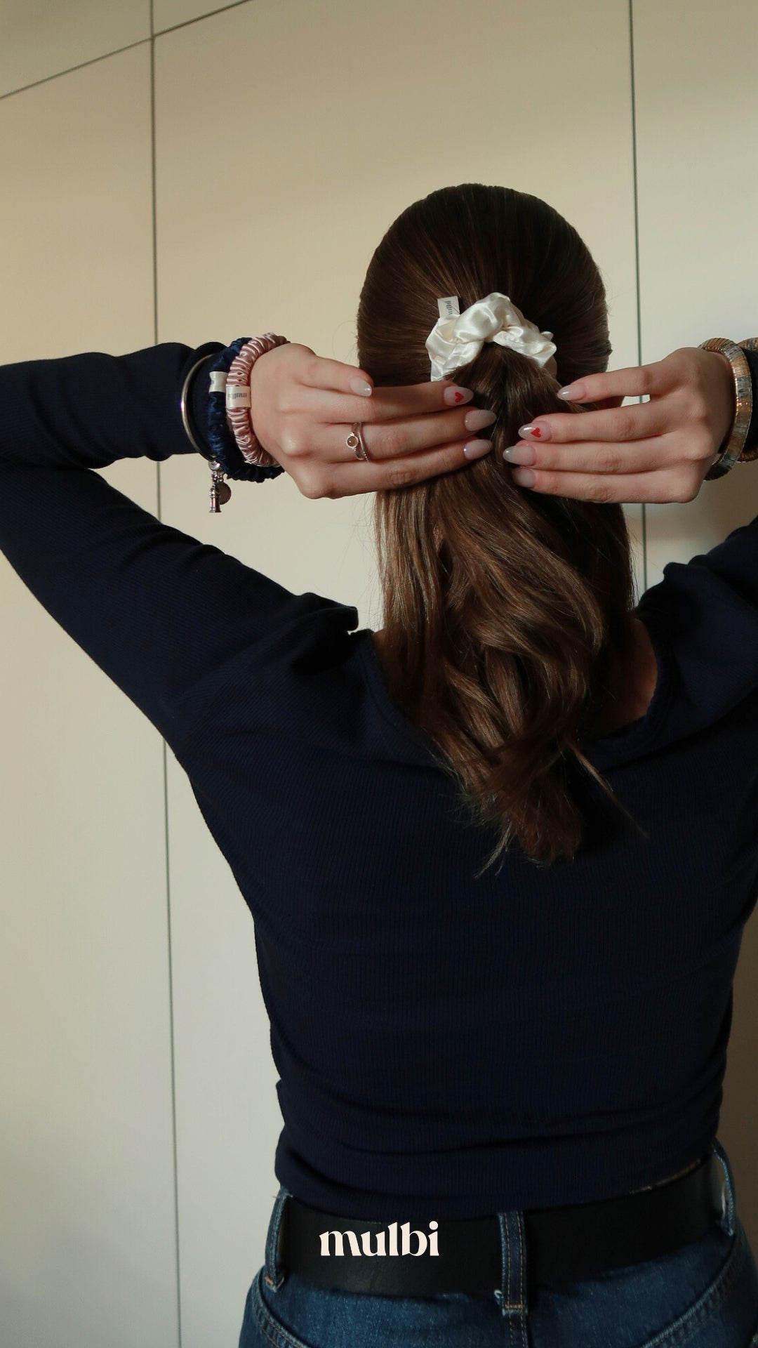 Set 4 Scrunchies Medium Black