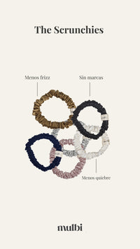 Set 4 Scrunchies Small Navy Blue