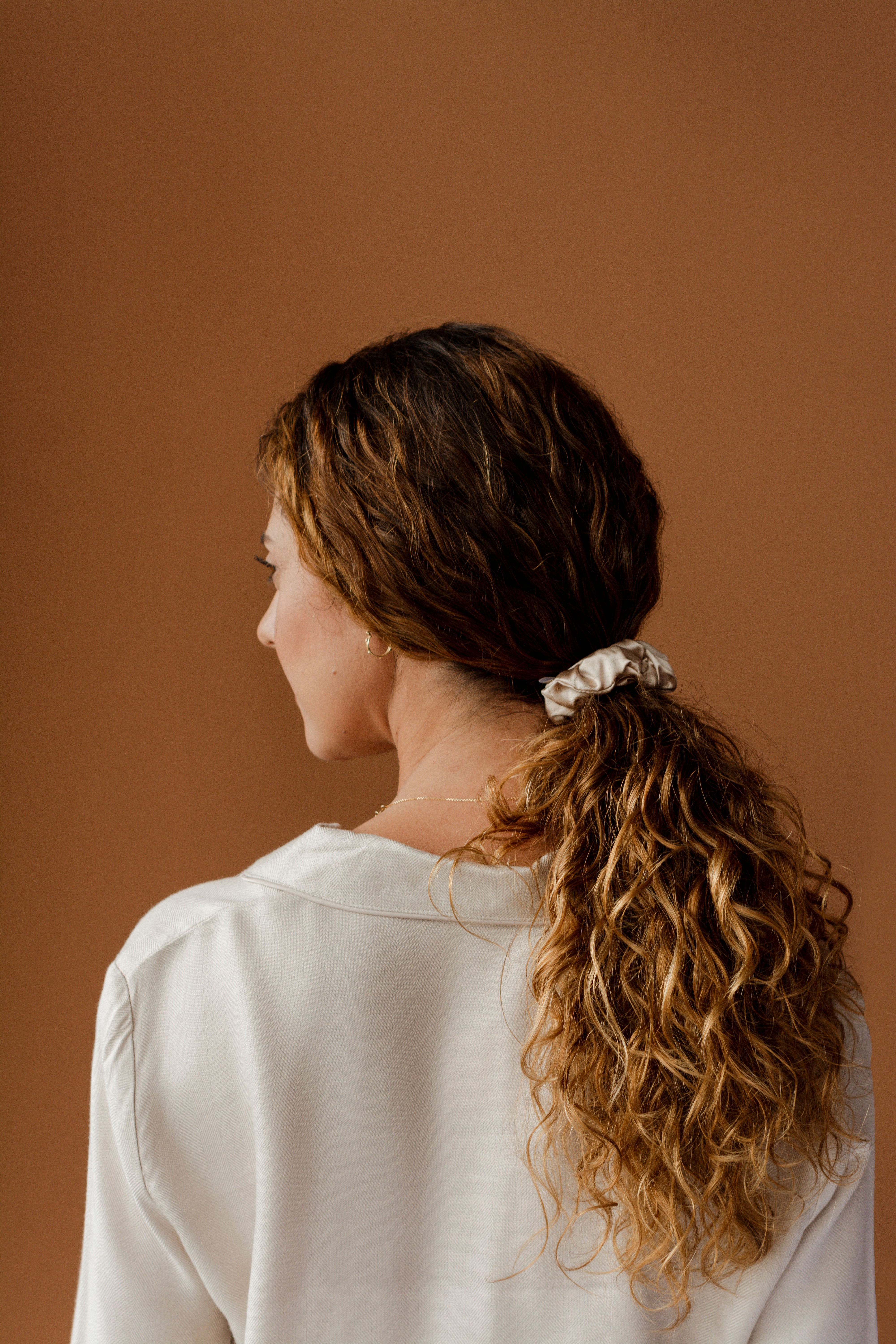 Set de 4 Scrunchies Charcoal de seda