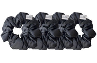 Set de 4 Scrunchies Charcoal de seda