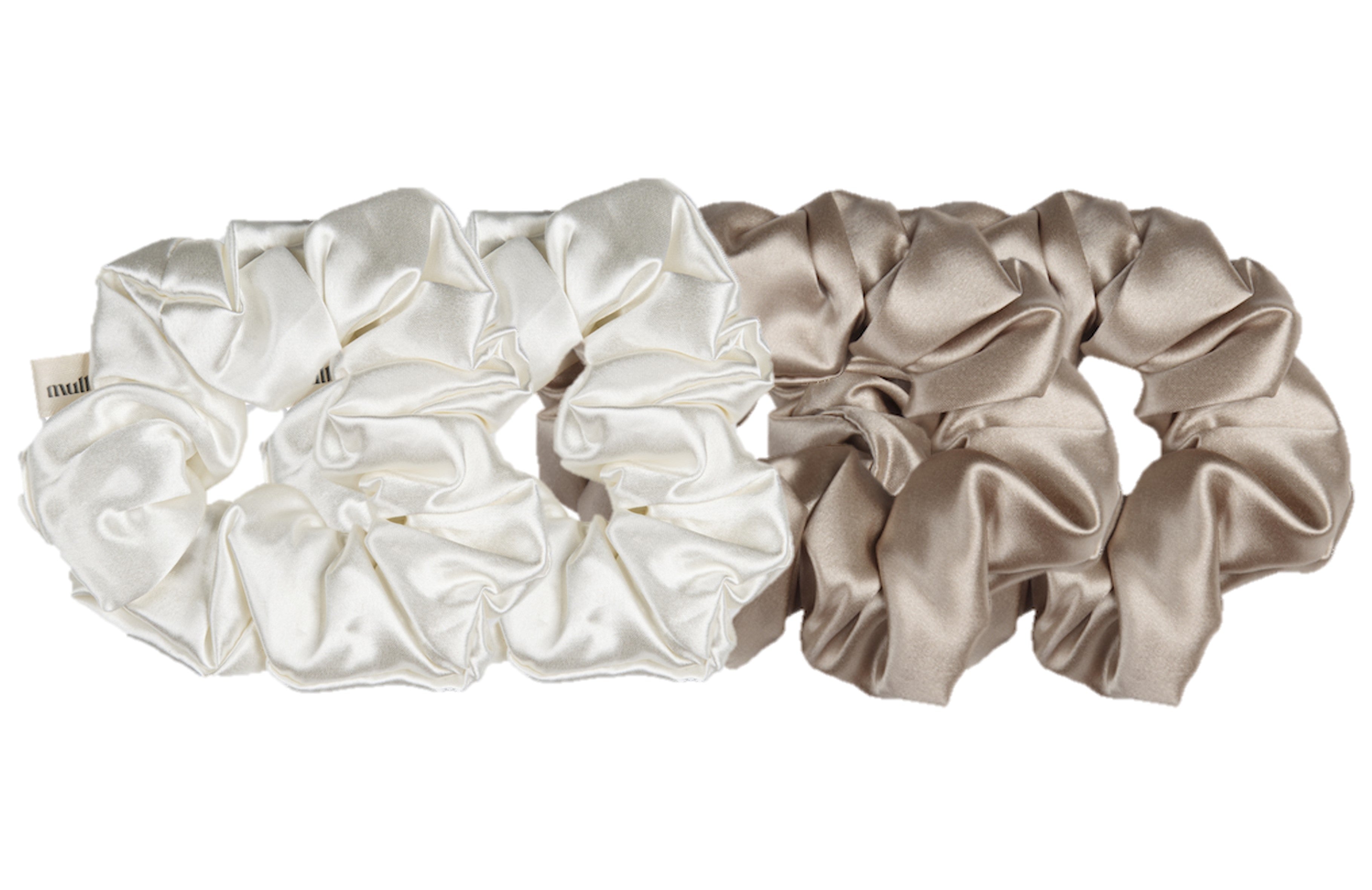 Set de 4 Scrunchies Cream y Caramel