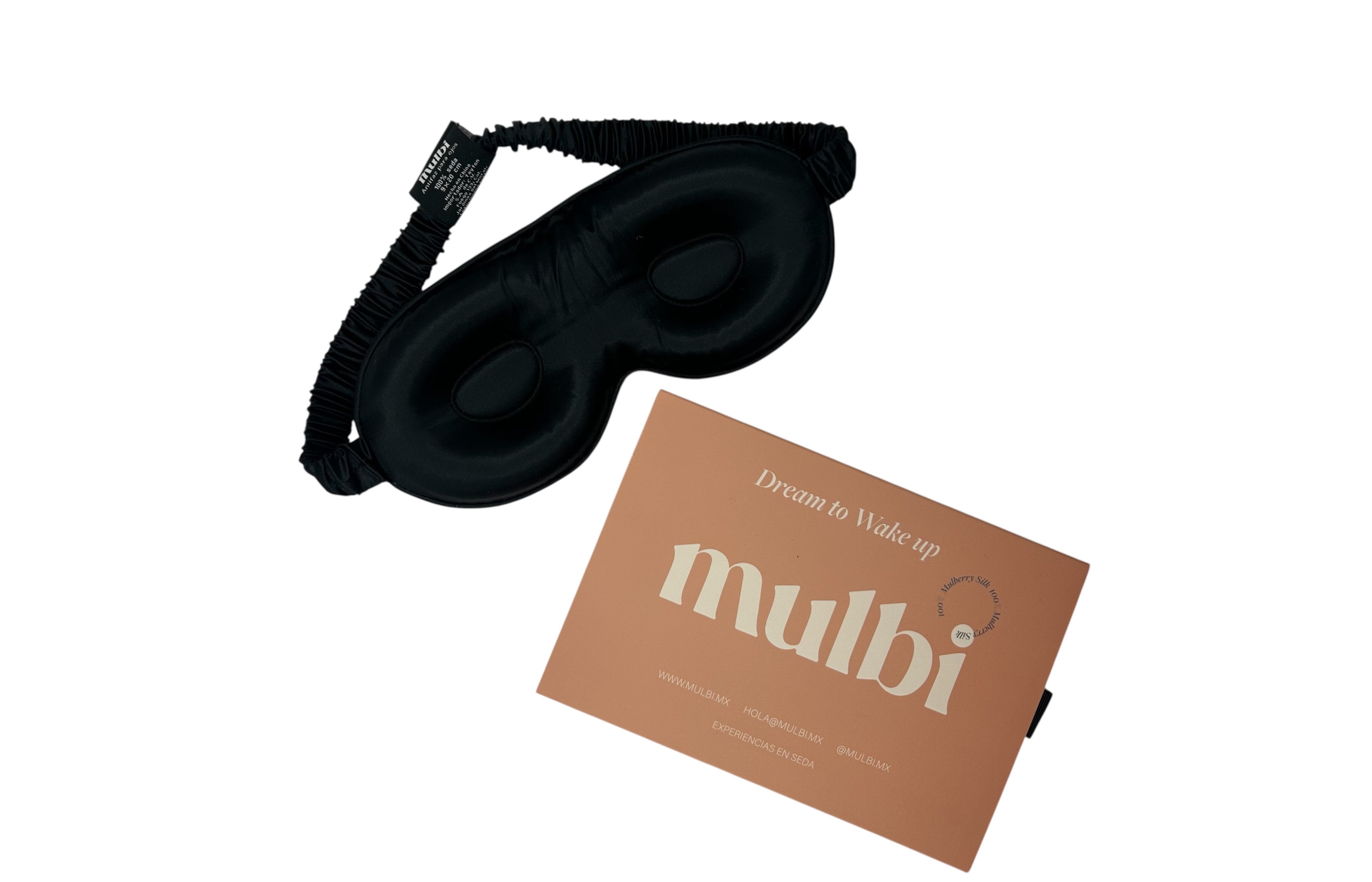 Antifaz 3D de seda Black