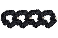 Set 4 Scrunchies Medium Black