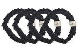 Set de 4 Scrunchies Small Black de Seda