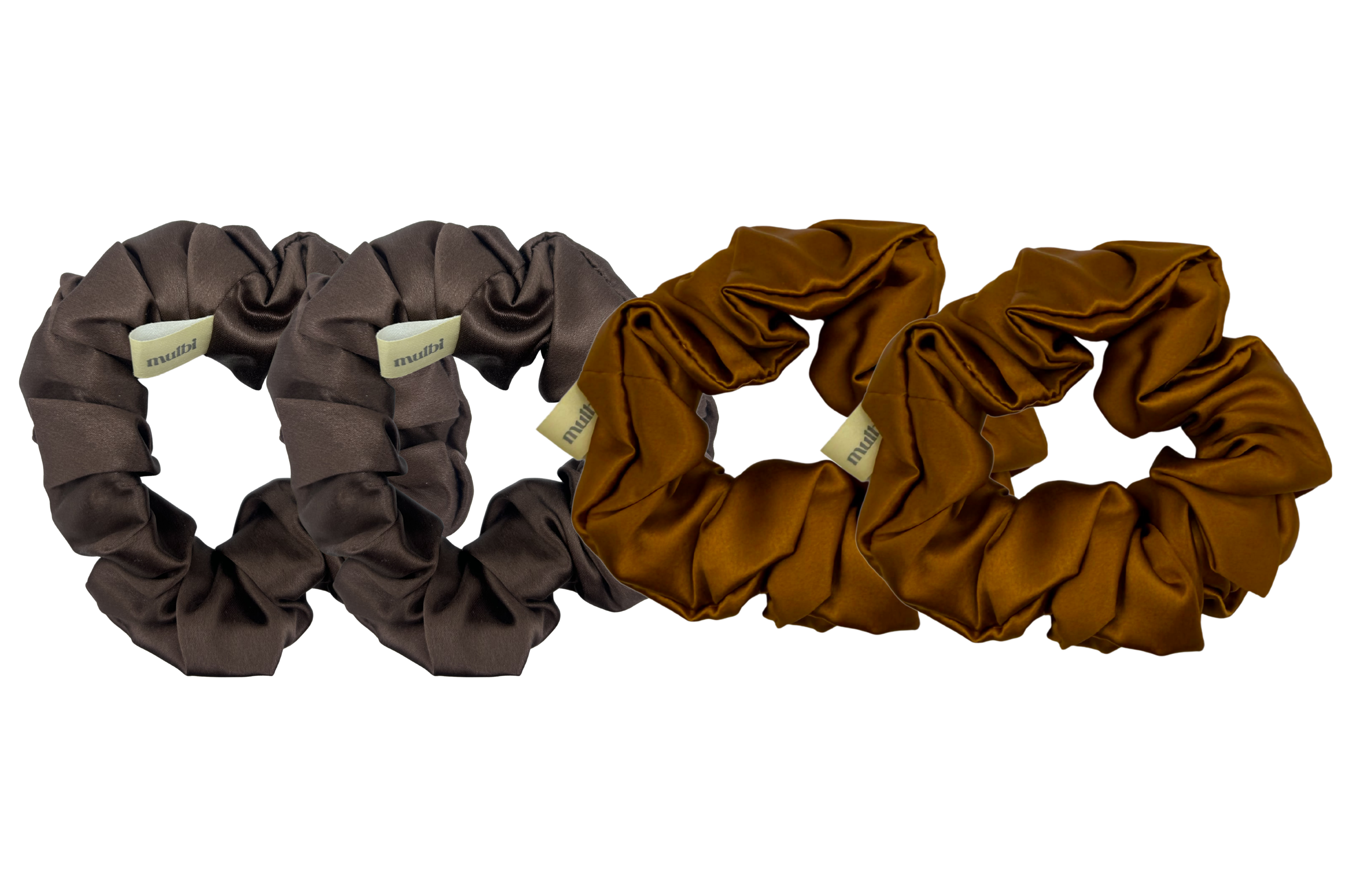 Set 4 Scrunchies Medium Moka